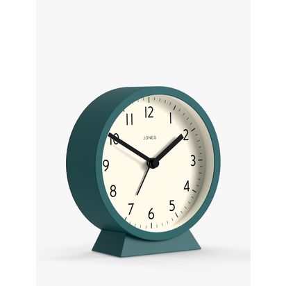 Jones Clocks Daybreak Quartz Analogue Alarm Clock Priceless Blue | H11.2 W12 x D4cm