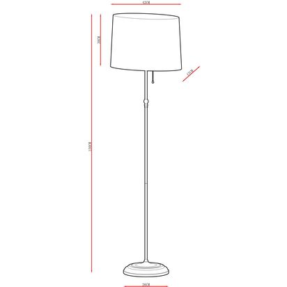 John Lewis Isabel Oval Shade Floor Lamp Antique Brass | H150 x Dia.42cm