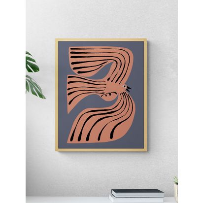 John Lewis Marcello Velho 'Late Night Bird' Framed Print, 52 x 42cm, Red Red | H52 x W42 x D2cm