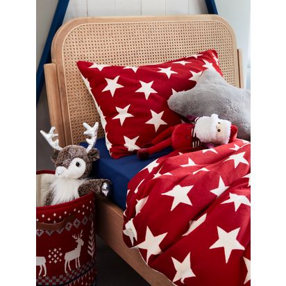 John Lewis Olivia Faux Fur Star Cushion Grey | H40 x W40 x D13cm