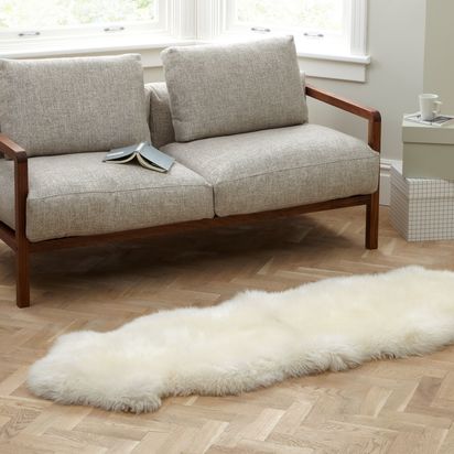John Lewis Sheepskin Rug Double Ivory