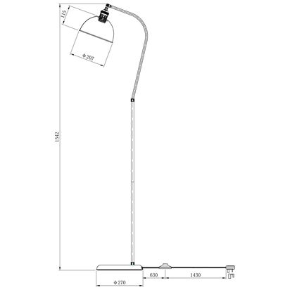 John Lewis Baldwin Floor Lamp Antique Brass | H154.50 x W27 x D39.50cm