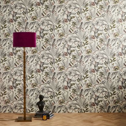 John Lewis Ipanema Heritage Paste the Wall Wallpaper Plaster Pink | L10m x W52cm