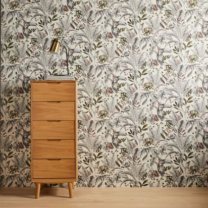 John Lewis Ipanema Heritage Paste the Wall Wallpaper Plaster Pink | L10m x W52cm