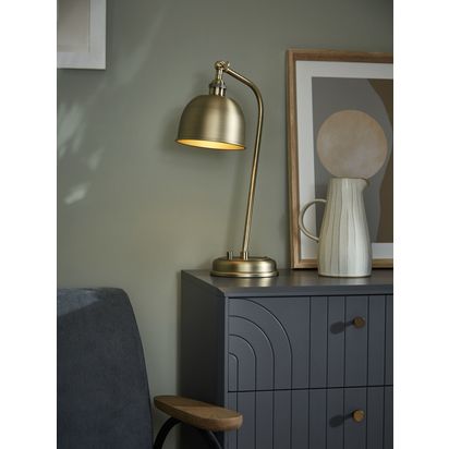 John Lewis Baldwin Table Lamp Antique Brass | H47 x W15 x D36cm