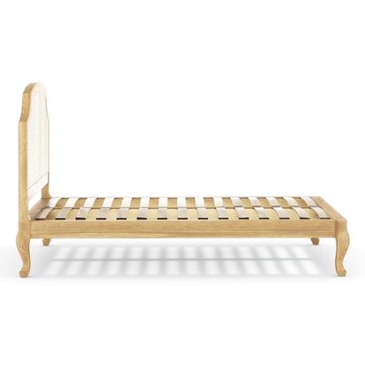 John Lewis Louis Woven Rattan Bed Frame, King Size, Oak Oak | H116.0cm * W155.0cm * D209.5cm