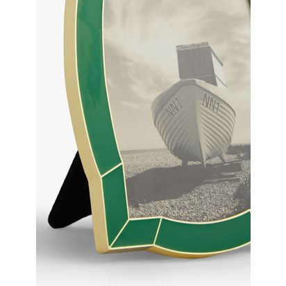 John Lewis Enamel & Metallic Edge Photo Frame, 4 x 6" (10 x 15cm), Green Green | H18 x W13.4 x D1.4cm