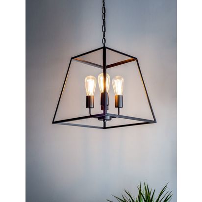 Där Academy Lantern Ceiling Light Black