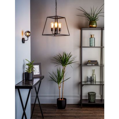 Där Academy Lantern Ceiling Light Black