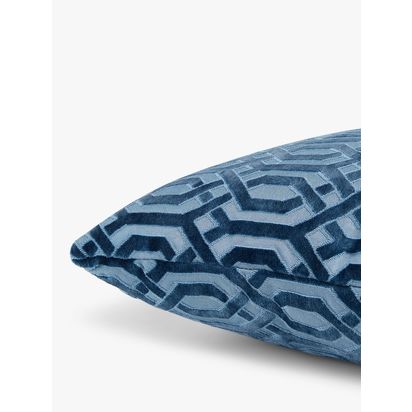 John Lewis ANYDAY Cut Velvet Cushion Navy | 45 x 45cm