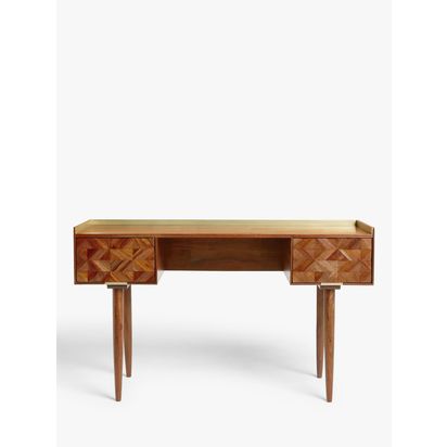 John Lewis + Swoon Franklin Desk, Brown Brown | H78 x W131.7 x D45cm