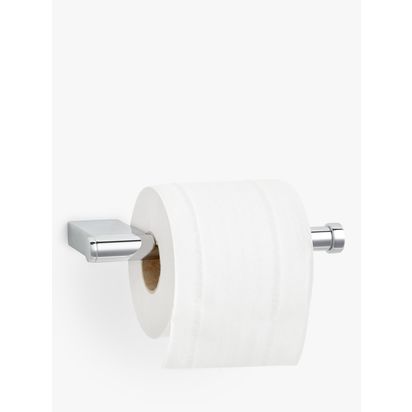 John Lewis Opus Bar Toilet Roll Holder Silver | H2 x W16.7 x D8.1cm