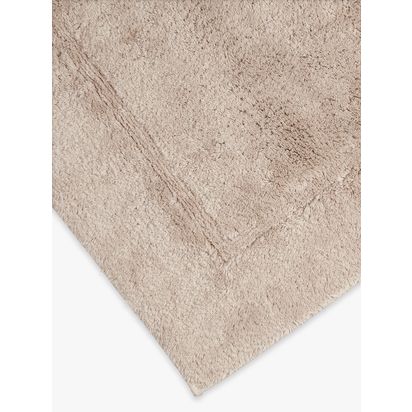 John Lewis Micro-Fresh Extra Large Deep Pile Bath Mat Stone | H70 x W140cm