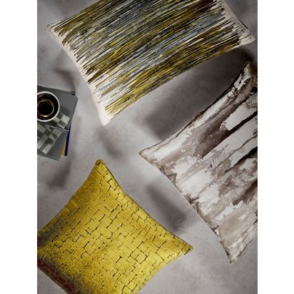 Harlequin Takara Cushion Steel / Chalk | H50 x W50cm