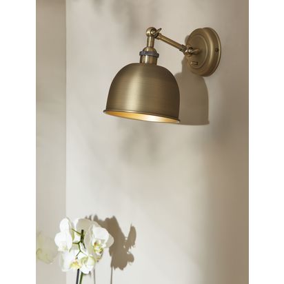 John Lewis Baldwin Wall Light Antique Brass | H22.80 x W15.80 x D22.50cm