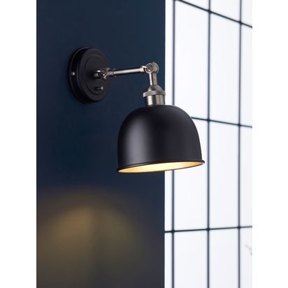 John Lewis Baldwin Wall Light Black | H22.80 x W15.80 x D22.50cm