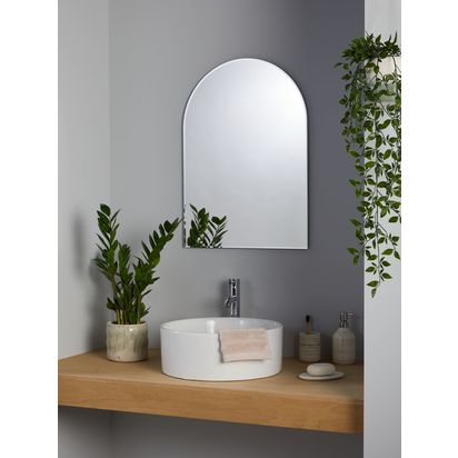 John Lewis Arch Wall Mirror Silver | H70 x W50 x D0.4cm