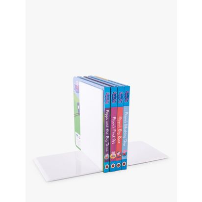 Osco Bookends, White, Set of 2 White | H17 x W12 x D12cm