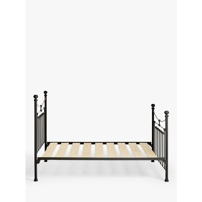 Wrought Iron And Brass Bed Co. Lily Iron Bed Frame, King Size Black | H134 x W155 x D210cm