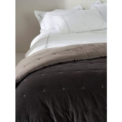 Truly Reversible Velvet Quilted Bedspread