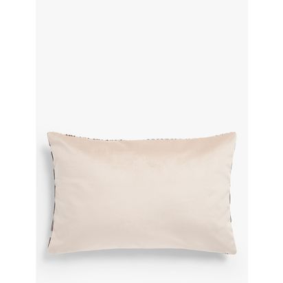 John Lewis Revina Teardrop Velvet Cushion Pink | 60 x 40cm