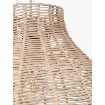 Pacific Caswell Rattan Coche Pendant Ceiling Light, Natural Natural | H120 x Dia.36cm