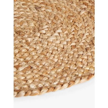 John Lewis Jute Oval Table Centrepiece Placemats, Set of 2, Natural Natural