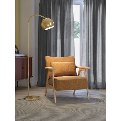 John Lewis Hector Mini Floor Lamp Antique Brass | H150 x W42 x D28cm
