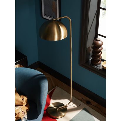 John Lewis Dome Floor Lamp, Brass Brass | H154 x W41.5 x D30cm