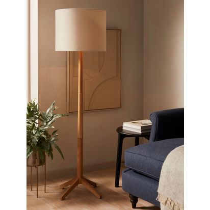 John Lewis Dara Floor Lamp, FSC-Certified (Oak) Oak | H153 x Dia.43.4cm