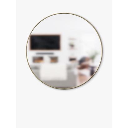 Umbra Hubba Round Metal Frame Wall Mirror, 86cm