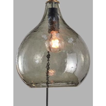 nkuku Ziva Glass Cluster Pendant Light Green Smoke | H135 x W20 x D17cm