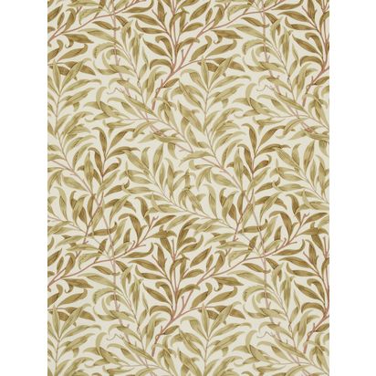 Morris & Co. Willow Bough Pair Lined Pencil Pleat Curtains Ochre | H228 x W167cm