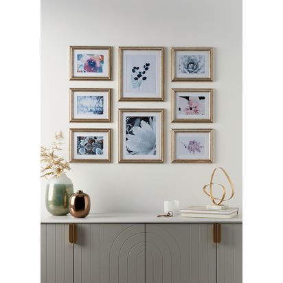 John Lewis Gallery Set Multi-aperture Photo Frames, 8 Photo, Champagne Champagne