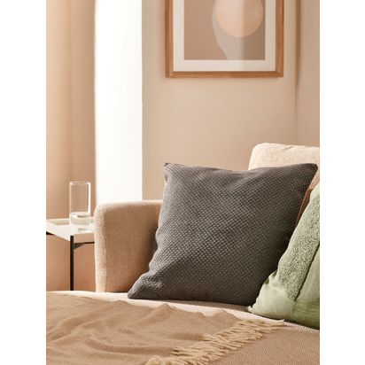 John Lewis Luce Textured Cushion Grey | 50 x 50 cm