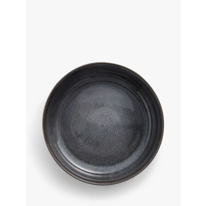 John Lewis Reactive Glaze Stoneware Serve Bowl, 27cm, Grey Grey | H8 x Dia.27cm