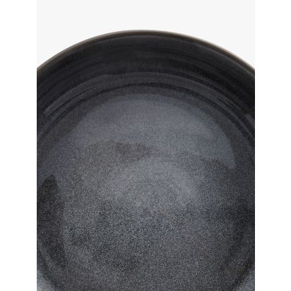 John Lewis Reactive Glaze Stoneware Serve Bowl, 27cm, Grey Grey | H8 x Dia.27cm