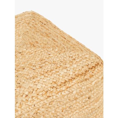 John Lewis Square Jute Pouffe, Natural Natural | H35 x W50 x D50cm