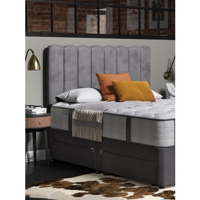 Sealy Shard Upholstered Strutted Headboard, Super King Size Midnight | H70 x W10 x D180cm