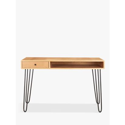 John Lewis Hairpin Desk Oak | H76 x W120 x D55cm