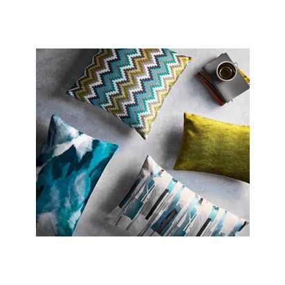 Harlequin Zeal Cushion Teal / Ink | 60 x 40cm