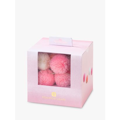 Talking Tables Pom Pom Party Lights, 2m Pink | Length: 3m