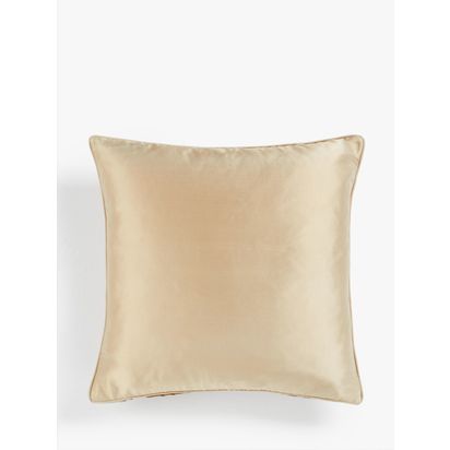 John Lewis Plain Pure Silk Cushion Champagne | 45 x 45cm