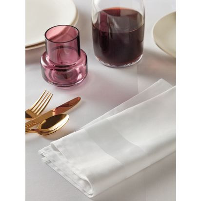 John Lewis Fine Cotton Napkins, Set of 4, White White | L56 x W56cm