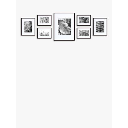 nielsen Gallery Aluminium Gallery Set Multi-aperture Photo Frames, 7 Photo Black