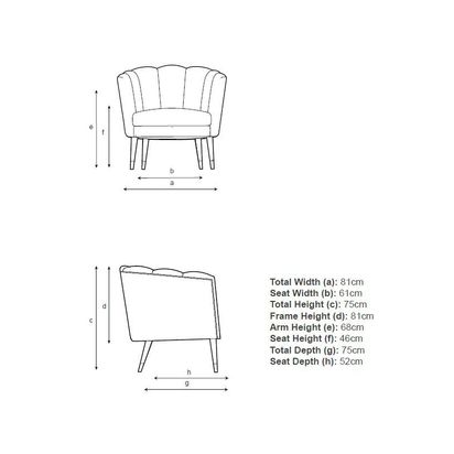 John Lewis + Swoon Enville Occasional Armchair Wildwood Green Velvet | H75 x W81 x D75cm