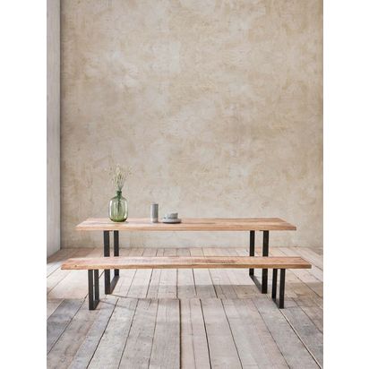 nkuku Fia 8 Seater Mango Wood Dining Table, Natural Natural | H76 x W220 x D90cm