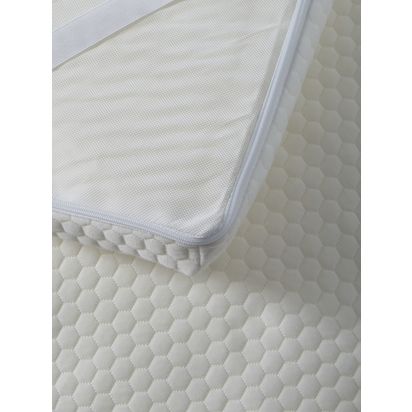 John Lewis Specialist Synthetic 5-Zone Support Memory Foam Mattress Topper White | Double, 135 x 190cm