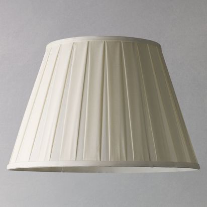 John Lewis Oratorio Silk Tapered Lampshade Cream | H23.5 x W21 x Dia.35cm