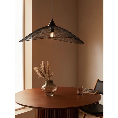 John Lewis Hiko Large Ceiling Light Black | H33 x Dia.80cm